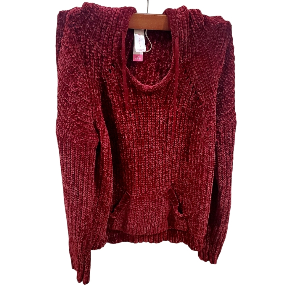 No Boundaries Deep Red /Wine Knitted Sweater